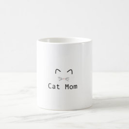 Cat mamma svartvit mugg