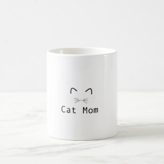Cat mamma svartvit mugg