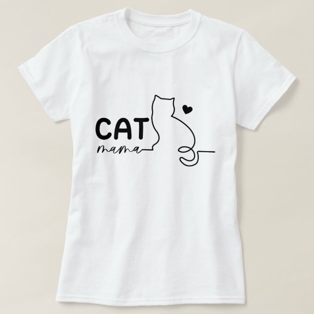 Cat Mamma T Shirt (Design framsida)