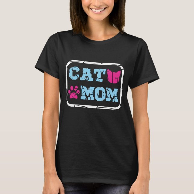 Cat Mamma T Shirt (Framsida)