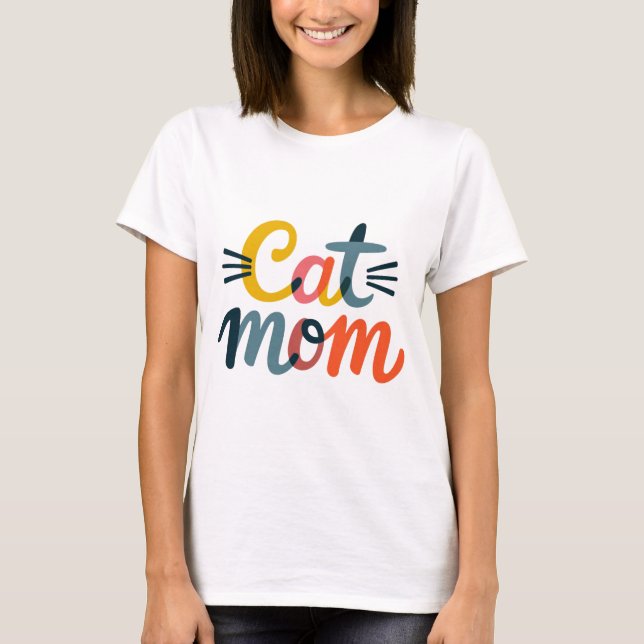 Cat Mamma T Shirt (Framsida)