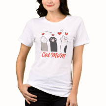 Cat mamma t-shirt cat tassar shirt för kattägare