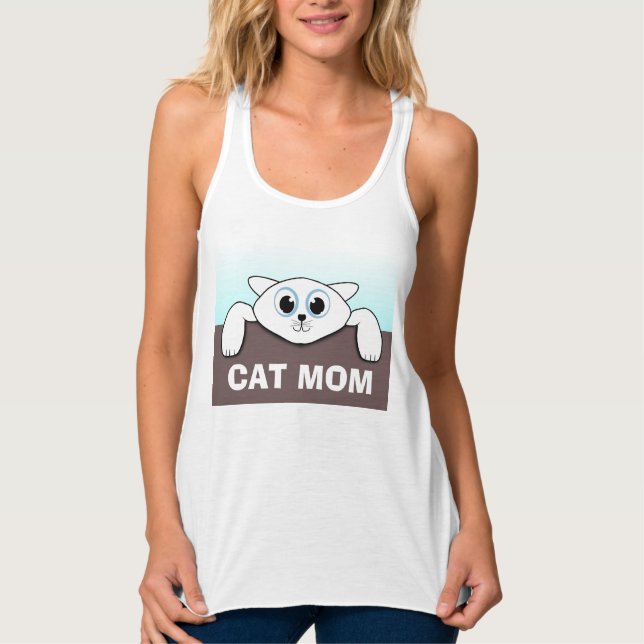 CAT MAMMA T-shirts Dam Tees Linne Med Racerback (Framsida)