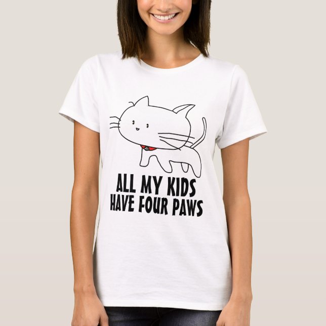 Cat Mamma T-shirts. Lustigt och tyst Tee (Framsida)