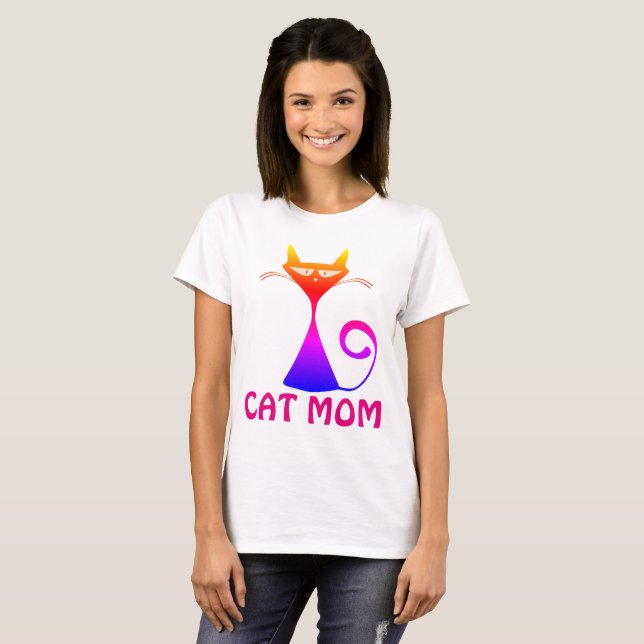 CAT MAMMA T-tröjor Tee (Hel framsida)