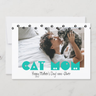 Cat Mamma Tass avtryck Anpassningsbar Mors dag Julkort