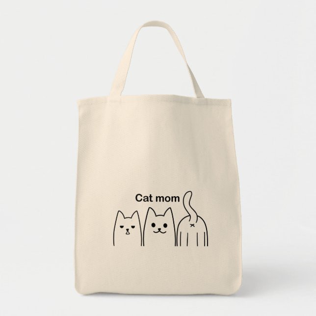 Cat mamma tocksäck tygkasse (Framsidan)