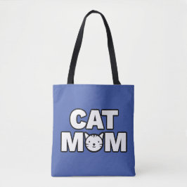 CAT MAMMA Tote Bag (blå) Tygkasse