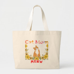 Cat Mamma Tote Bag Jumbo Tygkasse