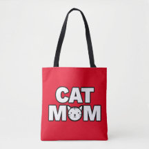 CAT MAMMA Tote Bag (röd)