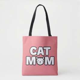 CAT MAMMA Tote Bag (Rosa) Tygkasse
