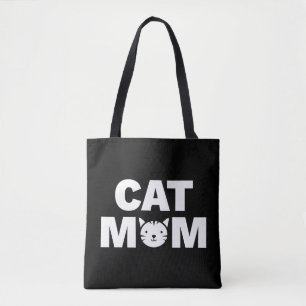 CAT MAMMA Tote Bag (svart) Tygkasse