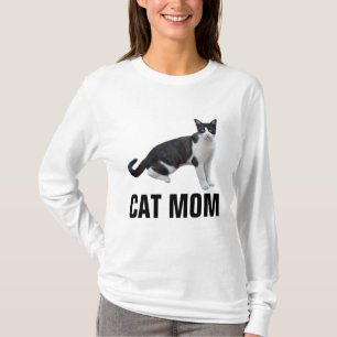 CAT MAMMA, TUXEDO CAT T-shirts