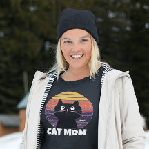 CAT MAMMA VINTAGE RETRO STIL T-Shirts Hoodie
