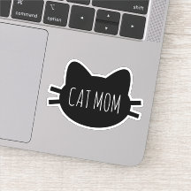 CAT MAMMA vinylklippt Anpassningsbar-etikett