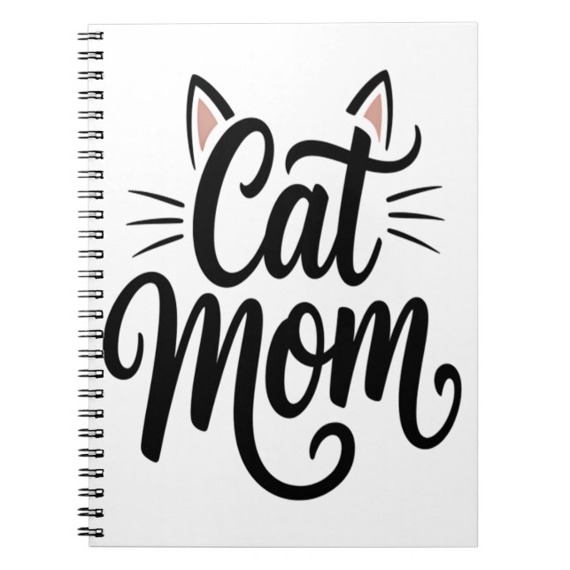 Cat Mamma Whiskers och Öron Anteckningsbok (Framsidan)