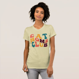 Cat Mammor Klubb Groovy Retro Summer Vibes Ledsen  T Shirt