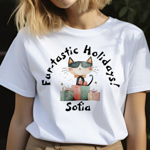 Cat Mammor Perfekt jul Gift namn T-Shirt