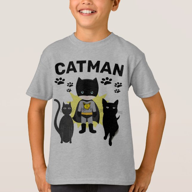 CAT MAN Boys Cat T-Shirts (Framsida)