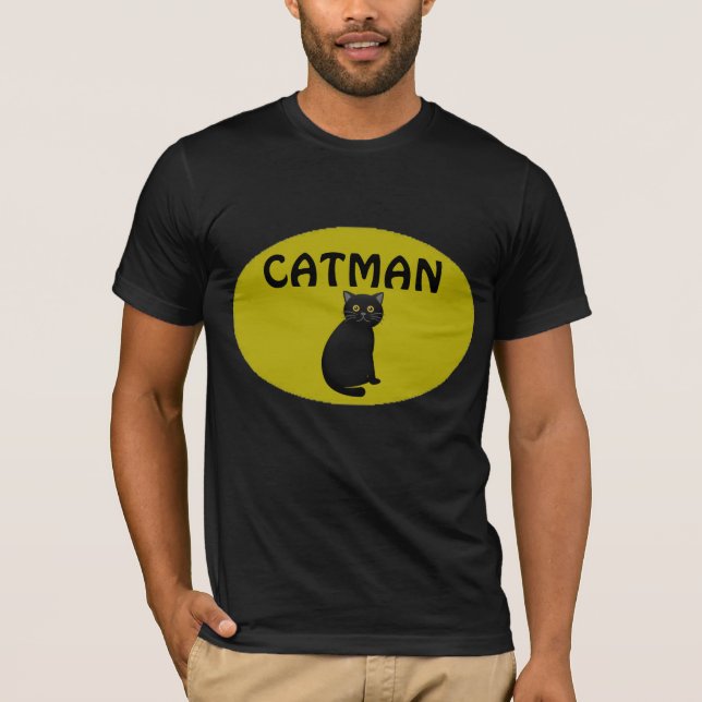 CAT MAN (Cat Pappa) Manar-T-Shirts T Shirt (Framsida)