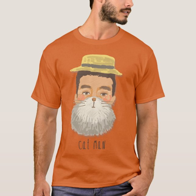 Cat man-familj t shirt (Framsida)