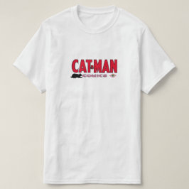 Cat-Man-Logotypen Tecknader T Shirt