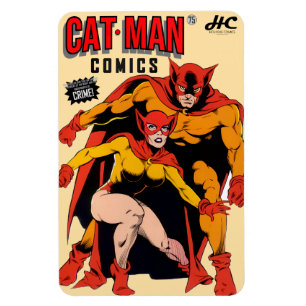 CAT-MAN Serietidningar Retro Magnet