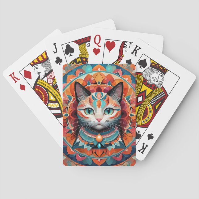 Cat Mandala Casinokort (Baksidan)