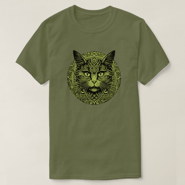 Cat Mandala T-Shirt (Design framsida)