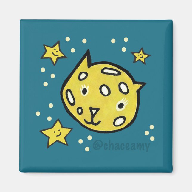 Cat Måne Magnet (Framsidan)