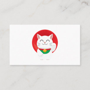 Cat Maneki Neko Japan Lucky Cat Funny Gift Idea Visitkort