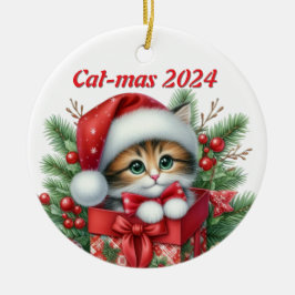 Cat-Mas 2024 Editable Ornament