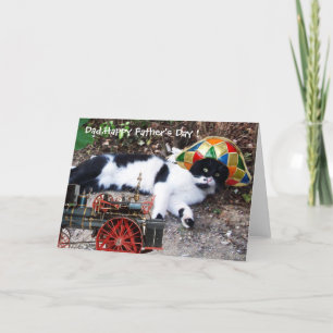 CAT MED HARLEQUIN HAT Fars dag Kort