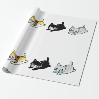 CAT MED MASK Wrapping Papper Presentpapper