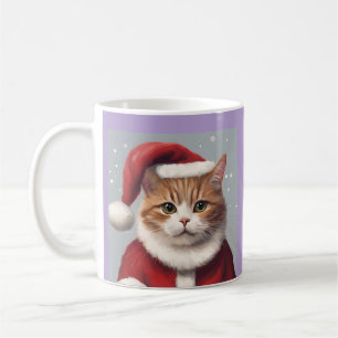 CAT MED SANTA HAT CHRISTMAS COFFEE MUGG