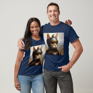 Cat Medieval Knight T Shirt