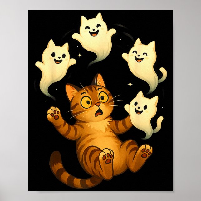 Cat Meme Funny Soky Halloween Kitty  Poster (Framsidan)