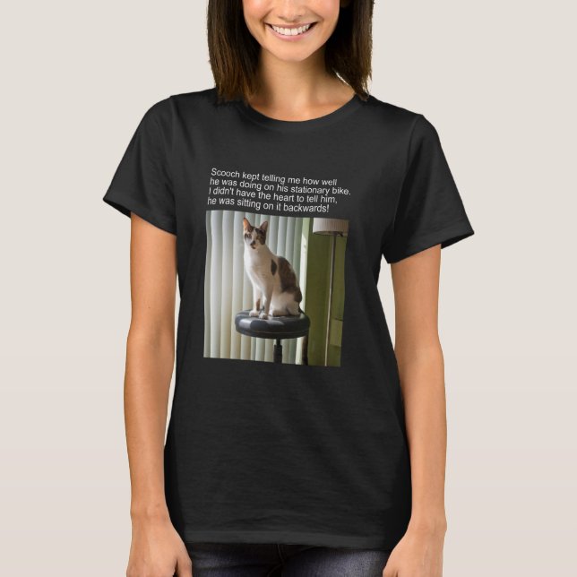 Cat Meme Tshirt Fånig Cat Funny Kattunge Meow Hiss T Shirt (Framsida)