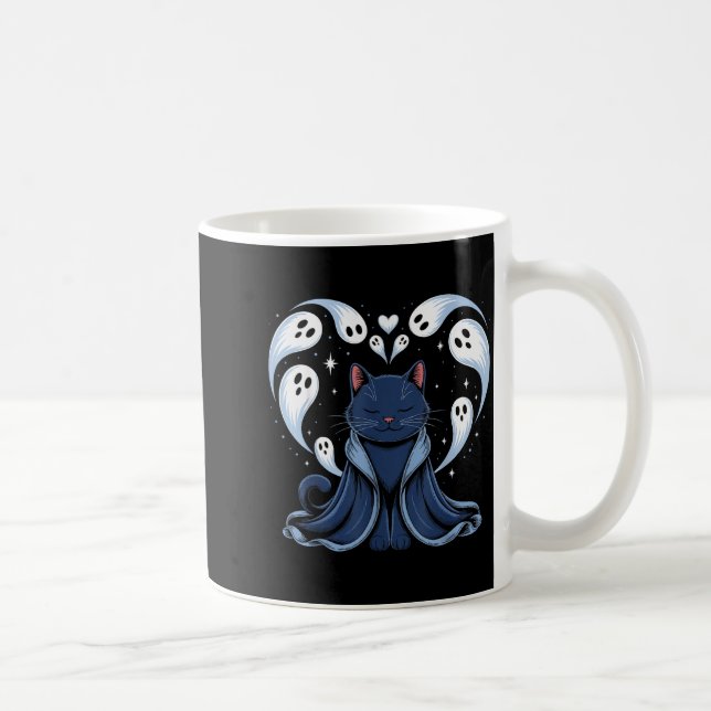 Cat Meme Wizard Soky Fantasy Kitty  Kaffemugg (Höger)