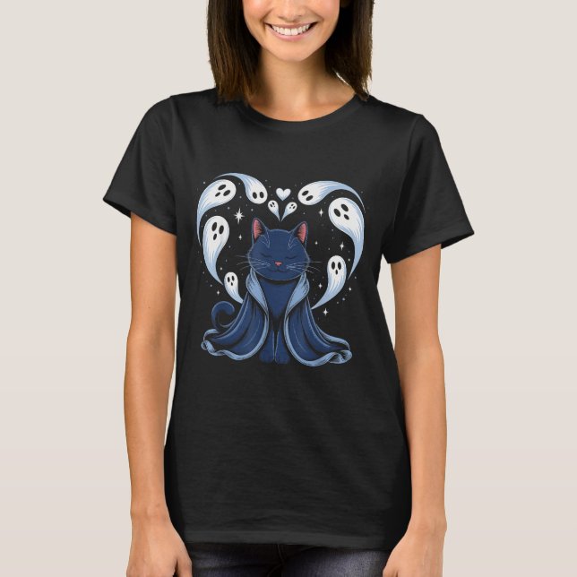 Cat Meme Wizard Soky Fantasy Kitty  T Shirt (Framsida)