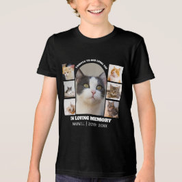 Cat Memorial 7 Photo Collage Pet Tribute Template T Shirt