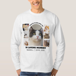Cat Memorial 7 Photo Collage Pet Tribute Template T Shirt
