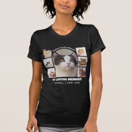 Cat Memorial 7 Photo Collage Pet Tribute Template T Shirt