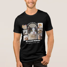 Cat Memorial 7 Photo Collage Pet Tribute Template T Shirt