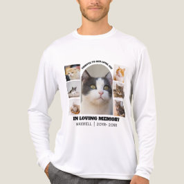 Cat Memorial 7 Photo Collage Pet Tribute Template T Shirt