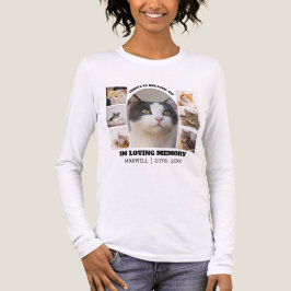 Cat Memorial 7 Photo Collage Pet Tribute Template T Shirt