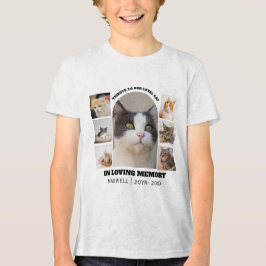 Cat Memorial 7 Photo Collage Pet Tribute Template T Shirt