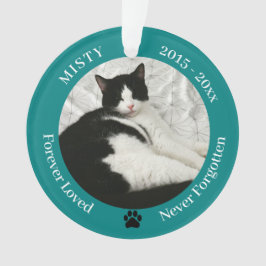 Cat Memorial for Loved Pet Photo Ornament