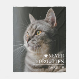 Cat Memorial Gift | Pet Loss Keepsake Fleecefilt