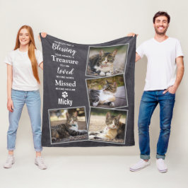 Cat Memorial Keepsaké Pet Loss Fleecefilt